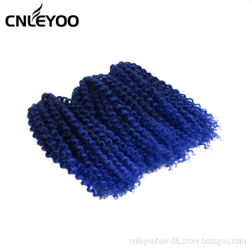 Wholesale Blue Mali bob Crochet Braiding Hair Extension 8 Inch Afro  Marlybob Kinky Curl for Women